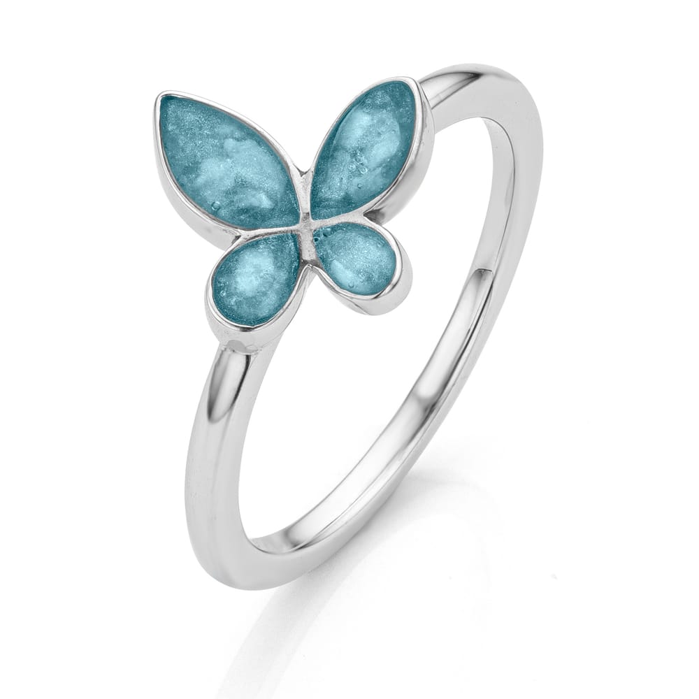 Papillon Ring — Zachtblauw